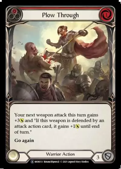 Plow Through RED U-MON113-RF - Monarch - Unlimited - Flesh and blood card