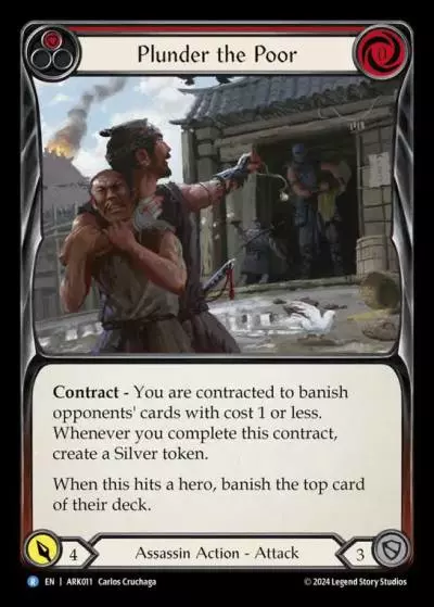 Plunder the Poor RED ARK011 - The Hunted Blitz Deck - Arakni - Flesh and blood card