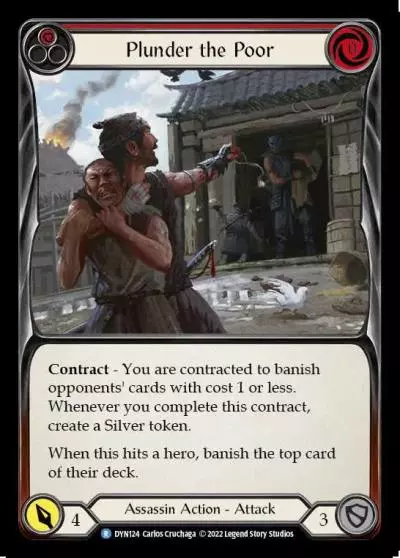 Plunder the Poor RED DYN124 - Dynasty - Flesh and blood card