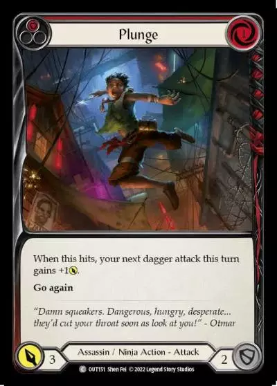 Plunge RED OUT151 - Outsiders - Flesh and blood card