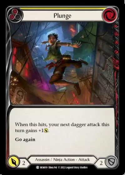 Plunge YELLOW BEN019 - Benji - Blitz Deck - Flesh and blood card