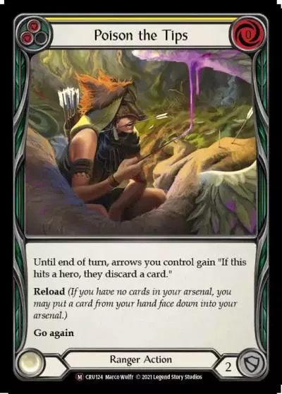 Poison the Tips YELLOW U-CRU124-RF - Crucible of War - Unlimited - Flesh and blood card