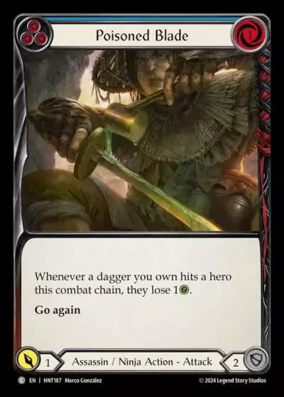 Poisoned Blade BLUE HNT187 - The Hunted - Flesh and blood card