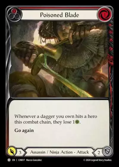 Poisoned Blade RED CIN017 - The Hunted Blitz Deck - Cindra - Flesh and blood card