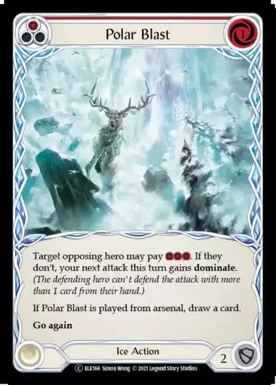 Polar Blast RED U-ELE166-RF - Tales of Aria - Unlimited - Flesh and blood card