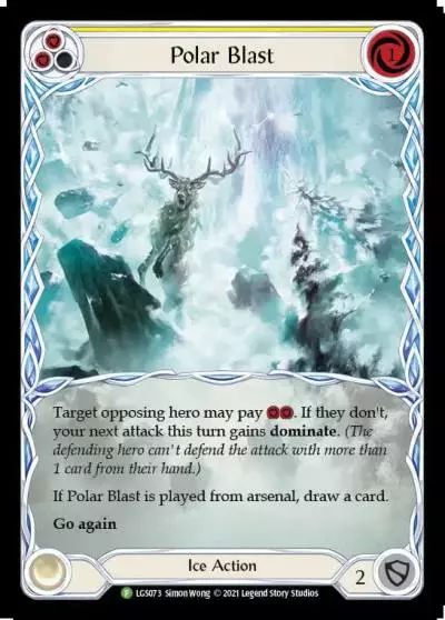 Polar Blast YELLOW LGS073-RF - Armory - Season 5 - Flesh and blood card
