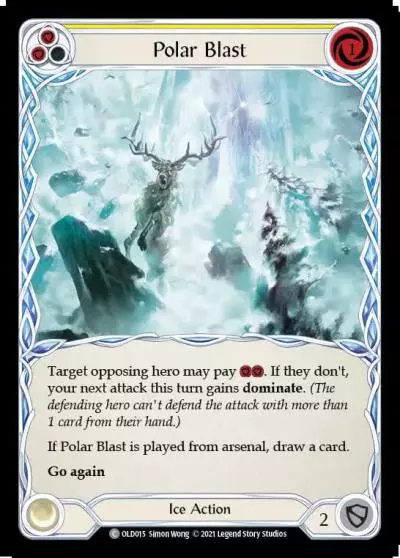Polar Blast YELLOW OLD015 - Oldhim - Blitz Deck - Flesh and blood card