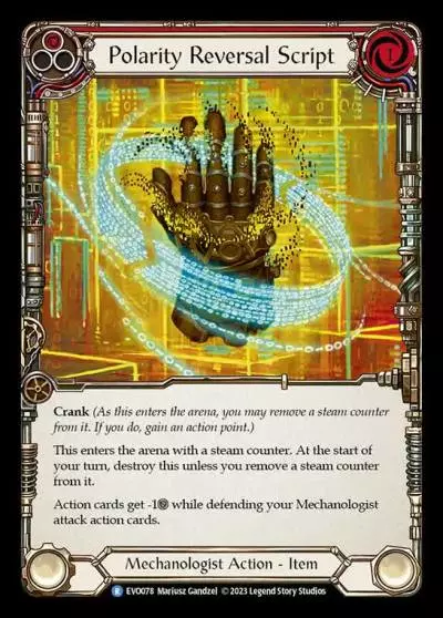Polarity Reversal Script RED EVO078 - Bright Lights - Flesh and blood card
