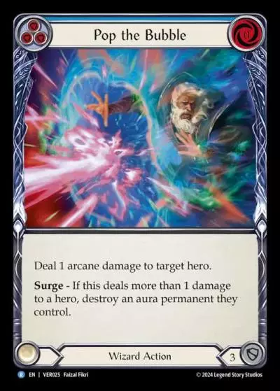 Pop the Bubble BLUE VER025 - Rosetta Blitz Deck - Verdance - Flesh and blood card