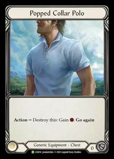 Popped Collar Polo LSS014-CF - Marketing - James White Signing Card - Flesh and blood card