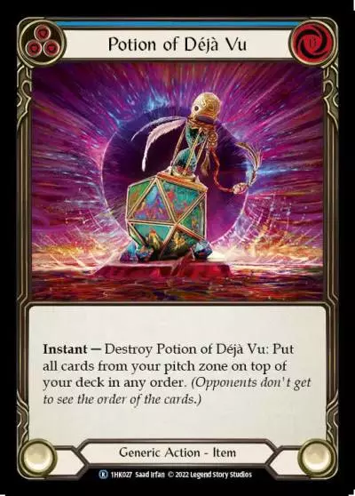 Potion of Déjà Vu BLUE 1HK027 - Kano - Blitz Deck - Flesh and blood card