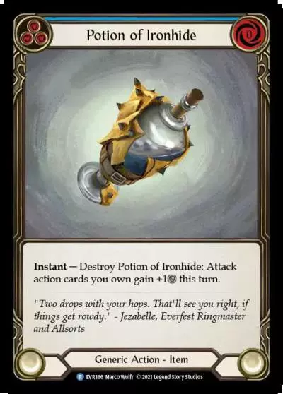 Potion of Ironhide BLUE EVR186 - Everfest - Flesh and blood card