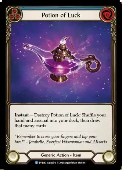 Potion of Luck BLUE EVR187 - Everfest - Flesh and blood card
