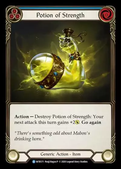 Potion of Strength BLUE R-WTR171 - Welcome to Rathe - Unlimited Revised - Flesh and blood card