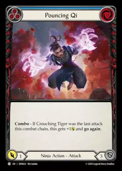 Pouncing Qi BLUE ZEN023 - Zen - Blitz Deck - Flesh and blood card