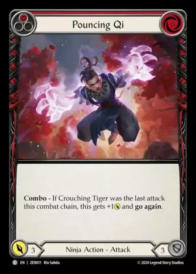 Pouncing Qi RED ZEN011 - Zen - Blitz Deck - Flesh and blood card