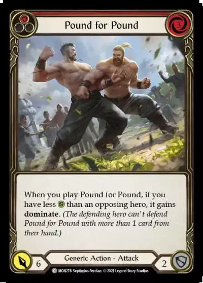 Pound for Pound RED MON278 - Monarch - Flesh and blood card