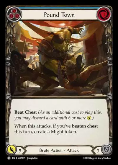 Pound Town BLUE AKO021 - Armory Deck - Kayo, Armed and Dangerous - Flesh and blood card