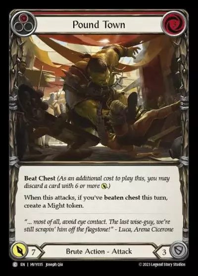 Pound Town RED HVY035 - Heavy Hitters - Flesh and blood card