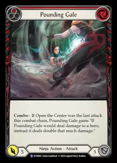 Pounding Gale RED R-WTR085 - Welcome to Rathe - Unlimited Revised - Flesh and blood card