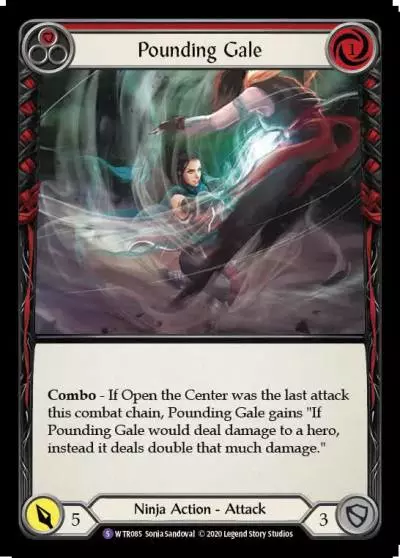 Pounding Gale RED U-WTR085-RF - Welcome to Rathe - Unlimited - Flesh and blood card