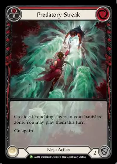 Predatory Streak RED LGS122-RF - Armory - Season 8 - Flesh and blood card