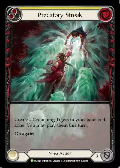 Predatory Streak YELLOW LGS123-RF - Armory - Season 8 - Flesh and blood card