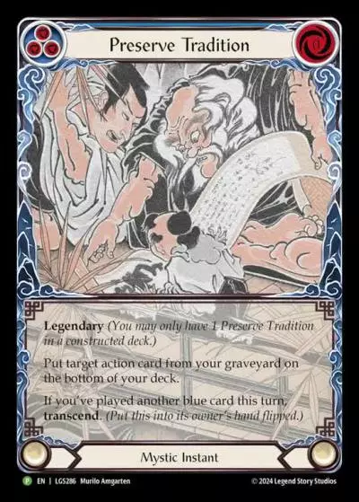 Preserve Tradition BLUE LGS286-RF - Buy-a-Box - Part the Mistveil - Flesh and blood card