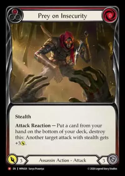 Prey on Insecurity MPA024 - Mastery Pack Assassin - Flesh and blood card