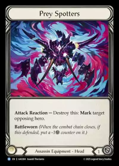 Prey Spotters AAC004-RF - Armory Deck - Arakni, 5L!p3d 7hRu 7h3 cR4X - Flesh and blood card