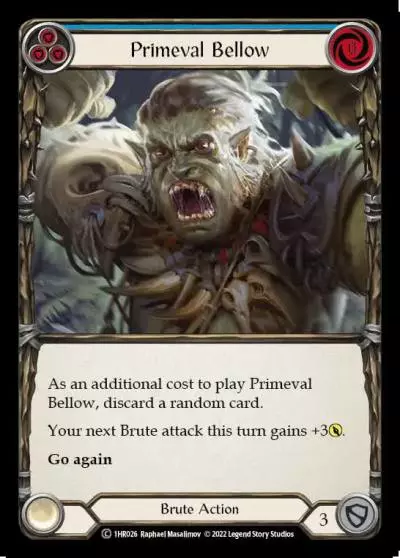 Primeval Bellow BLUE 1HR026 - Rhinar - Blitz Deck - Flesh and blood card