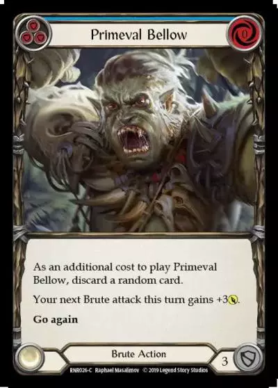 Primeval Bellow BLUE RNR026 - Rhinar, Reckless Rampage - Hero Deck - Flesh and blood card