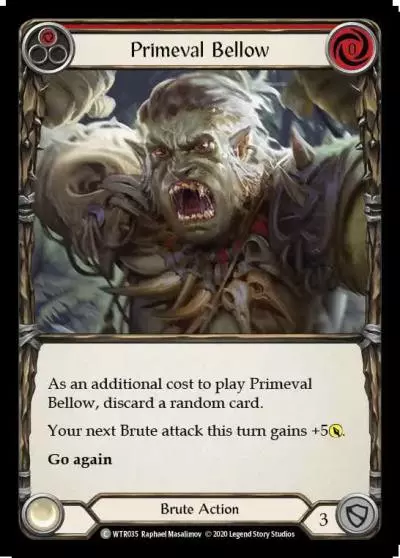 Primeval Bellow RED U-WTR035-RF - Welcome to Rathe - Unlimited - Flesh and blood card