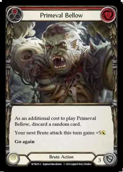 Primeval Bellow RED WTR035 - Welcome to Rathe - Flesh and blood card