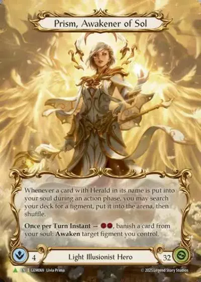 Prism, Awakener of Sol GEM069-CF - GEM - Pack 3 - Flesh and blood card
