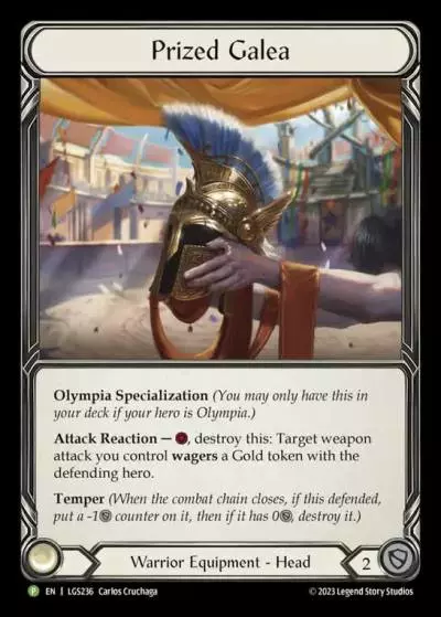 Prized Galea LGS236-RF - Pre-release - Heavy Hitters - Flesh and blood card