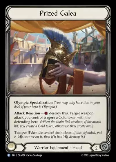 Prized Galea OLA004 - Olympia - Heavy Hitters Blitz Deck - Flesh and blood card