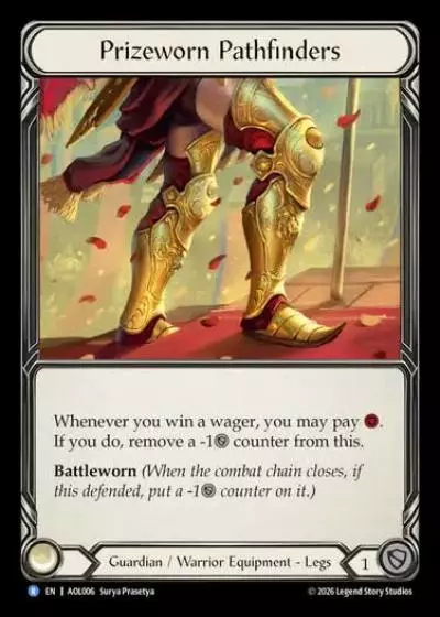 Prizeworn Pathfinders AOL006-RF - Armory Deck - Olympia, Prized Fighter - Flesh and blood card