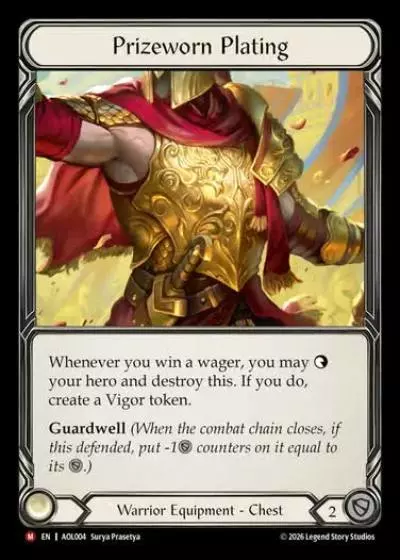 Prizeworn Plating AOL004-RF - Armory Deck - Olympia, Prized Fighter - Flesh and blood card