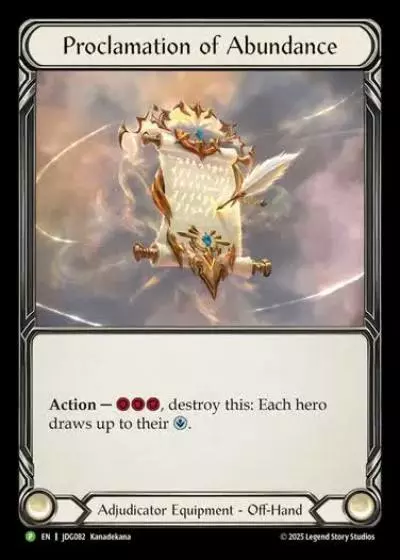 Proclamation of Abundance JDG082 - Judge Pack - Season 10 - Flesh and blood card