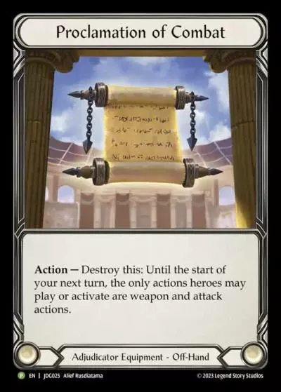 Proclamation of Combat JDG025-CF - Judge Pack - Season 4 - Flesh and blood card