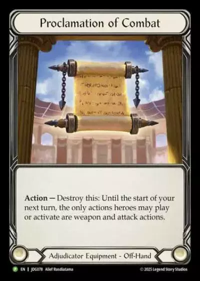 Proclamation of Combat JDG078 - Judge Pack - Season 10 - Flesh and blood card