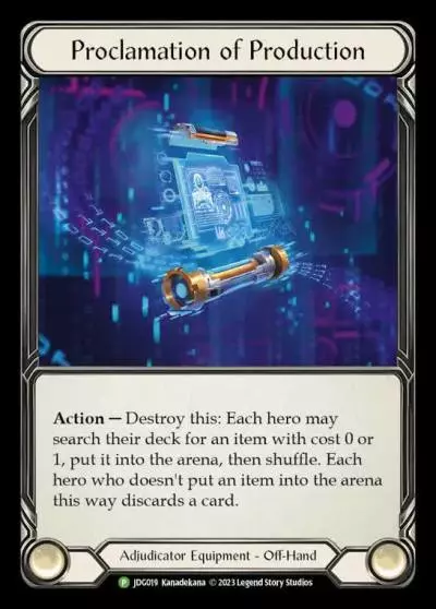 Proclamation of Production JDG019-CF - Judge Pack - Season 3 - Flesh and blood card