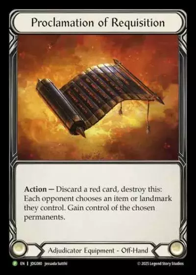 Proclamation of Requisition JDG080 - Judge Pack - Season 10 - Flesh and blood card