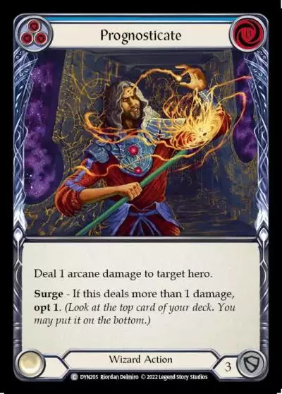 Prognosticate BLUE DYN205 - Dynasty - Flesh and blood card