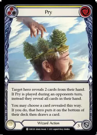 Pry YELLOW EVR129 - Everfest - Flesh and blood card