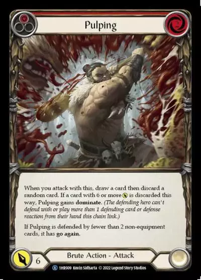 Pulping RED 1HR009 - Rhinar - Blitz Deck - Flesh and blood card
