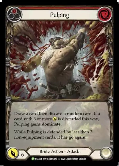 Pulping RED LGS051-RF - Armory - Season 4 - Flesh and blood card