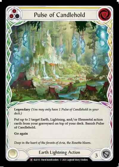Pulse of Candlehold YELLOW U-ELE113-RF - Tales of Aria - Unlimited - Flesh and blood card