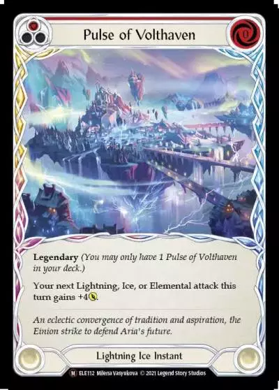 Pulse of Volthaven RED U-ELE112-RF - Tales of Aria - Unlimited - Flesh and blood card